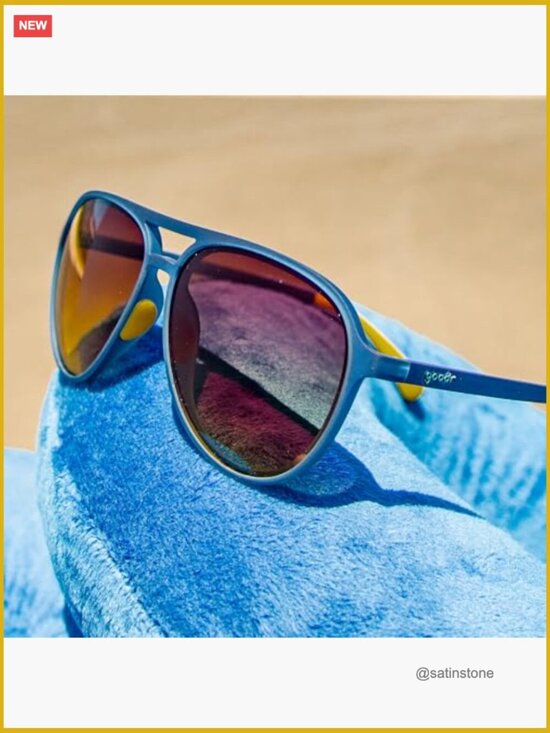 Polarized Aviator Sunglasses, No Slip No Bounce, Plastic Frame main image 7